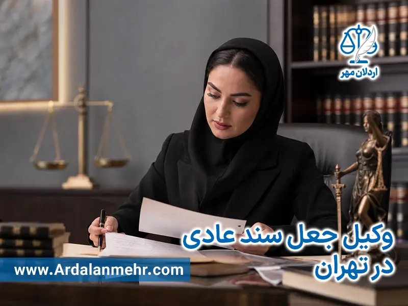 وکیل جعل سند عادی در تهران